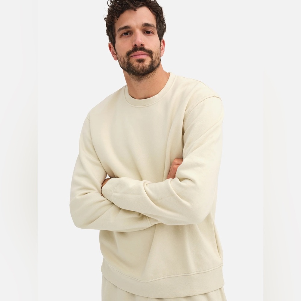 MATE the Label Men’s Organic Fleece Crew Neck Sweatshirt Bone